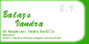 balazs vandra business card
